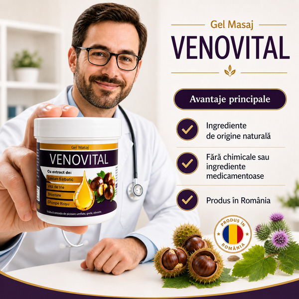 VENOVITAL - Gel calmant pentru picioare grele